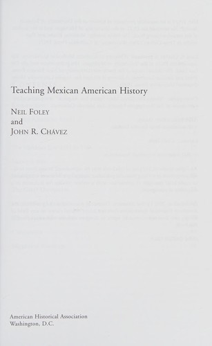 Cover for Teaching Mexican American history (Teaching diversity)