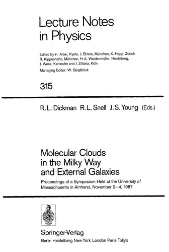 Cover for Molecular clouds in the Milky Way and external galaxies