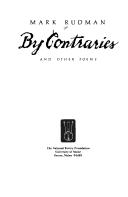 Cover for By Contraries