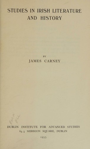 Cover for Studies in Irish literature and history