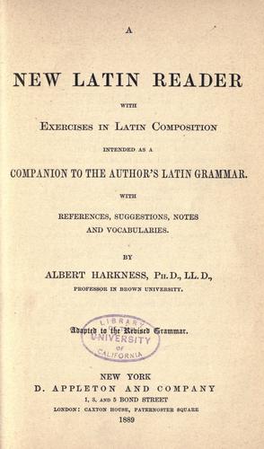 Cover for A new Latin reader