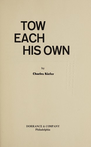 Cover for Tow each his own.