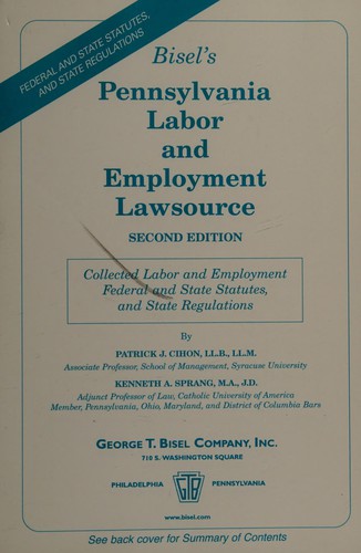 Cover for Bisel's Pennsylvania labor and employment lawsource