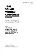 Cover for 1991 Solar World Congress