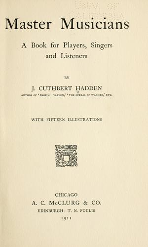 Cover for Master musicians