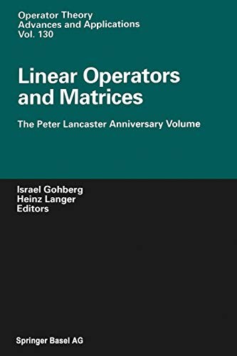 Cover for Linear Operators and Matrices