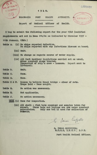 Cover for [Report 1940]
