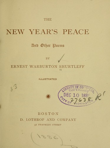 Cover for The New Year's peace, and other poems