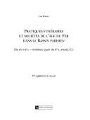 Cover for Pratiques funéraires et sociétés de l'âge du fer dans le bassin parisien