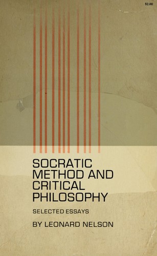 Cover for Socratic method and critical philosophy