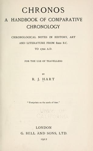 Cover for Chronos, a handbook of comparative chronology