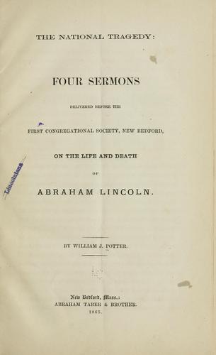Cover for The national tragedy