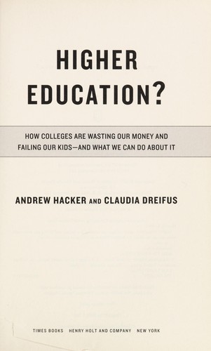 Cover for Higher education?
