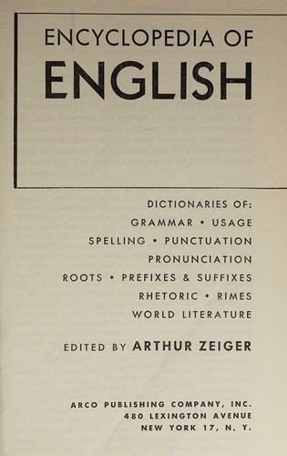 Cover for Encyclopedia of English