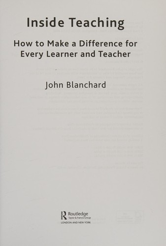 Cover for Inside Teaching