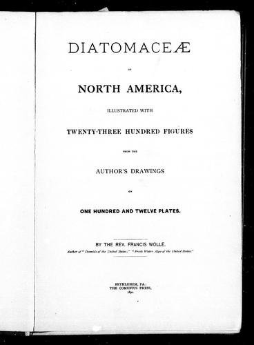 Cover for Diatomaceæ of North America