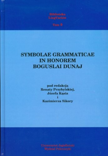 Cover for Symbolae grammaticae in honorem Boguslai Dunaj