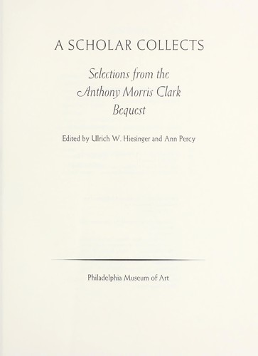 Cover for A Scholar collects