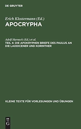 Cover for Apocrypha, Teil 4, die Apokryphen Briefe des Paulus an die Laodicener und Korinther
