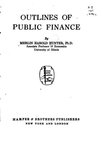 Cover for Outlines of public finance