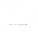 Cover for Welsh poems and ballads