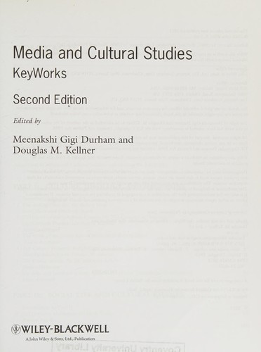 Cover for Media and cultural studies