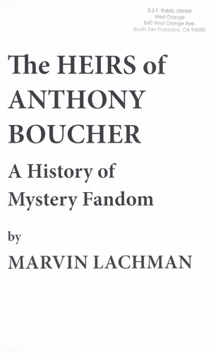 Cover for The Heirs Of Anthony Boucher
