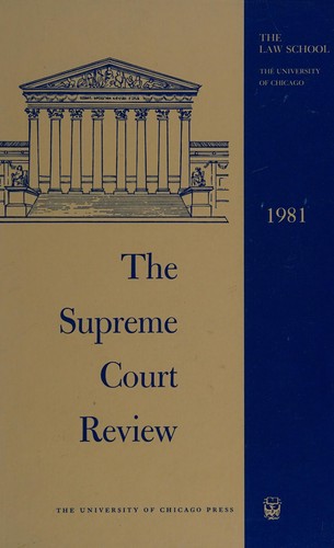 Cover for The Supreme Court Review, 1981 (Supreme Court Review)