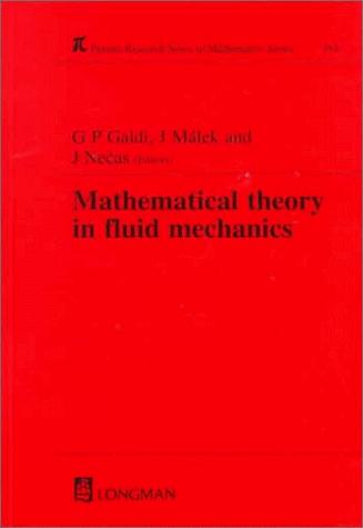Cover for Mathematical Theory in Fluid Mechanics (Pitman Research Notes in Mathematics)