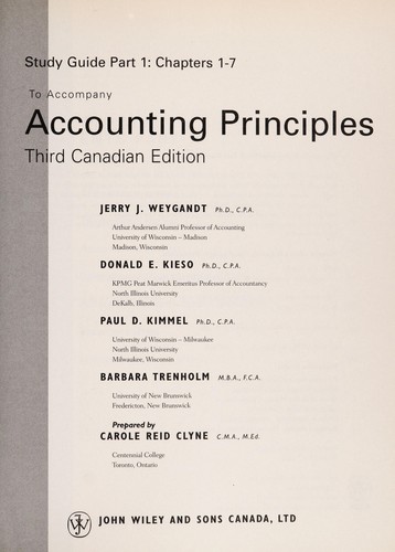 Cover for Accounting Principles, Part 1, Study Guide