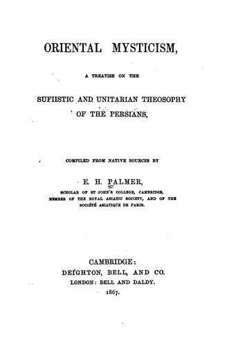 Cover for Oriental mysticism