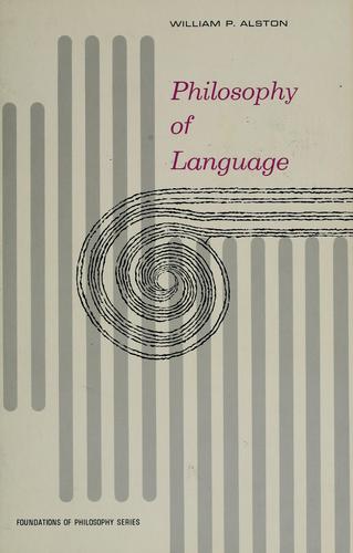 Cover for Philosophy of language