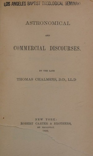 Cover for Astronomical and commercial discourses