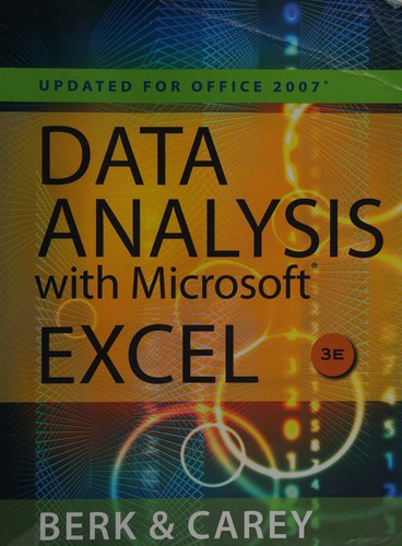 Cover for Data analysis with Microsoft Excel
