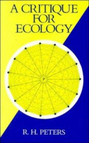 Cover for A critique for ecology