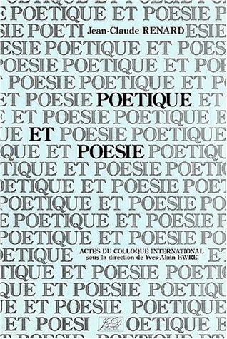 Cover for Jean-Claude Renard, poétique et poésie