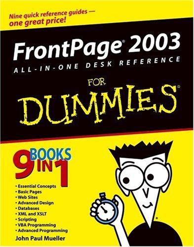 Cover for FrontPage 2003 all-in-one desk reference for dummies