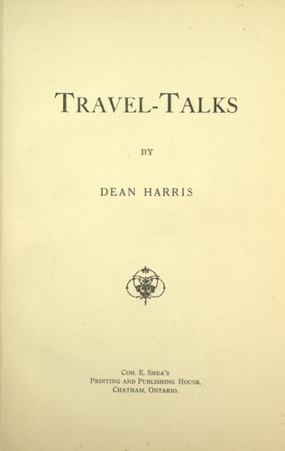Cover for Travel-talks