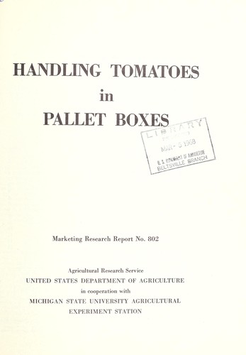 Cover for Handling tomatoes in pallet boxes
