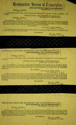 Cover for General orders
