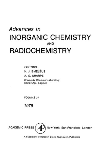 Cover for Advances in Inorganic Chemistry and Radiochemistry, Volume 21