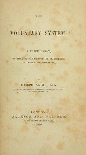 Cover for The voluntary system