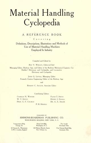 Cover for Material handling cyclopedia