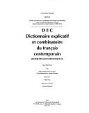 Cover for Dictionnaire explicatif et combinatoire du français contemporain