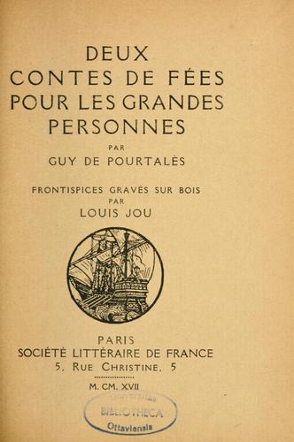 Cover for Deux contes de fées pour les grandes personnes