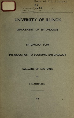 Cover for Entomology four