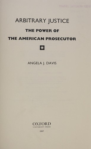 Cover for Arbitrary justice
