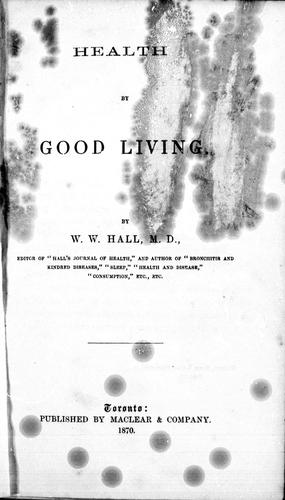 Cover for Health by good living
