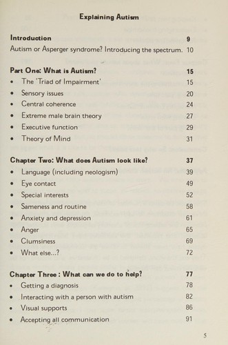 Cover for Explaining Autism