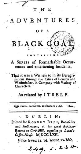 Cover for The adventures of a black-coat